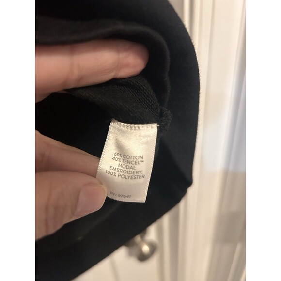 J. Jill Women's Size small Stitched Jersey Knit Sweatshirt Dress Black - Picture 4 of 6